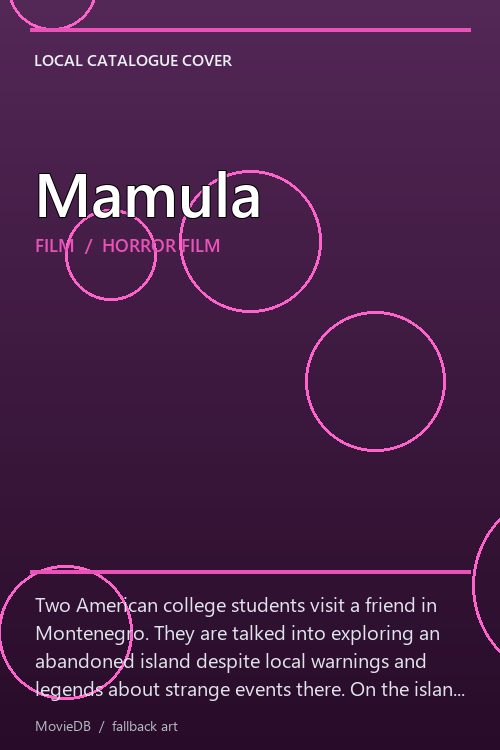 Mamula poster