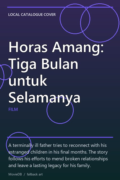 Horas Amang: Tiga Bulan untuk Selamanya poster