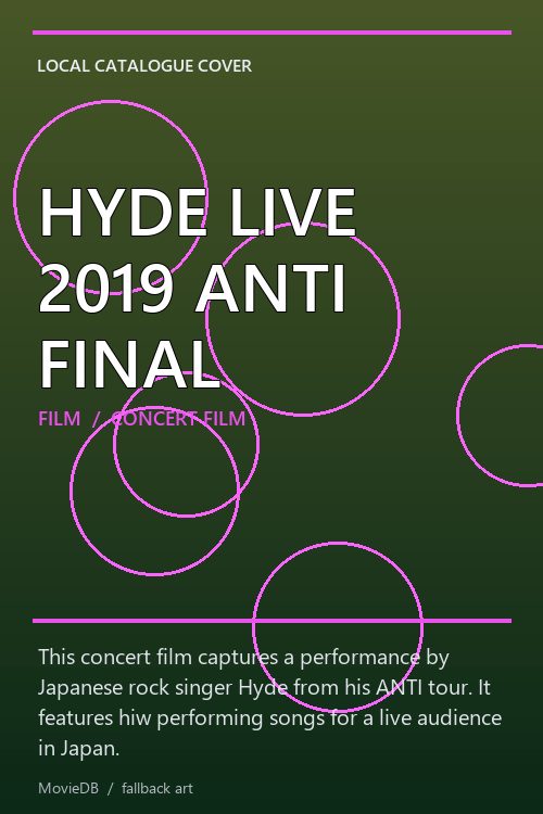 HYDE LIVE 2019 ANTI FINAL poster