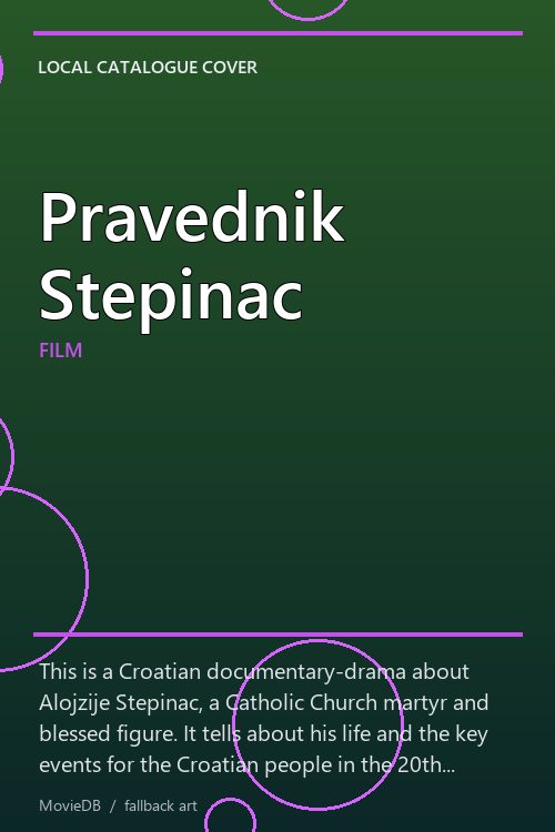 Pravednik Stepinac poster