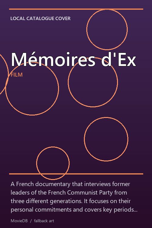 Mémoires d'Ex poster