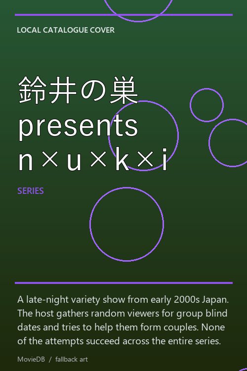 鈴井の巣 presents n×u×k×i poster
