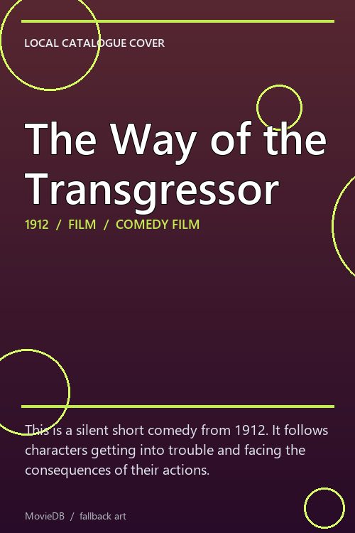The Way of the Transgressor poster