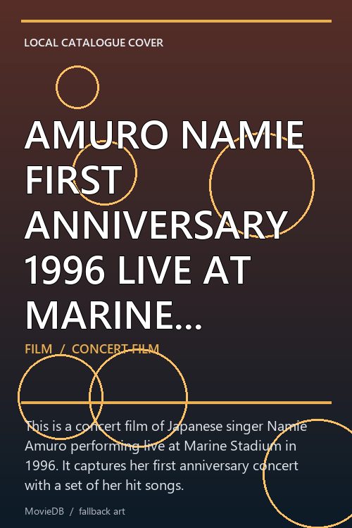 AMURO NAMIE FIRST ANNIVERSARY 1996 LIVE AT MARINE STADIUM poster