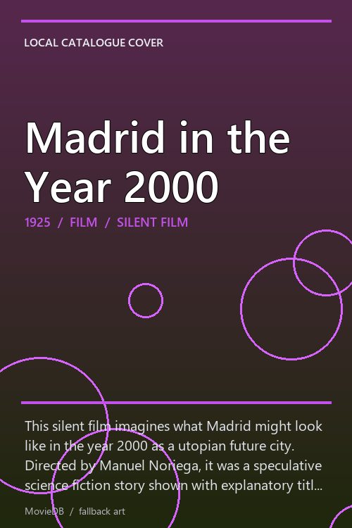 Madrid in the Year 2000 poster