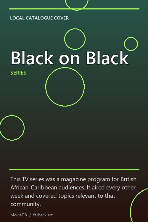 Black on Black poster