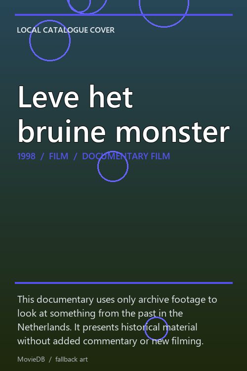 Leve het bruine monster poster
