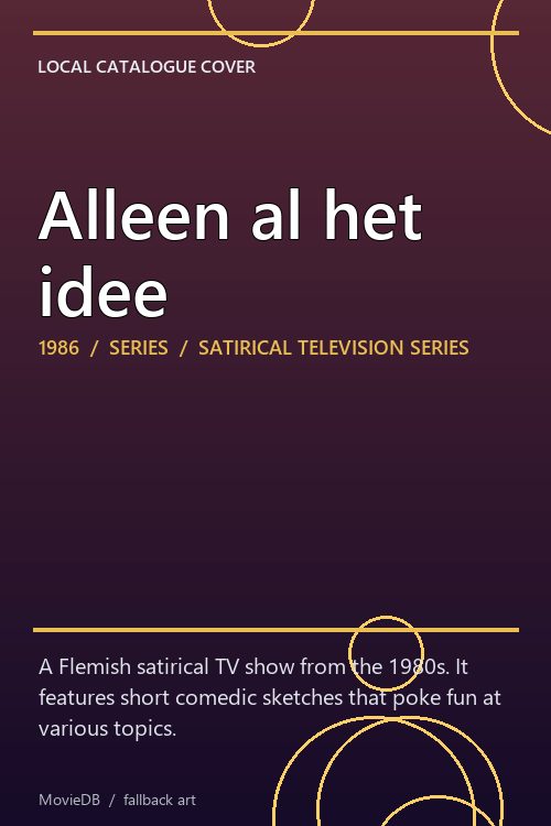 Alleen al het idee poster