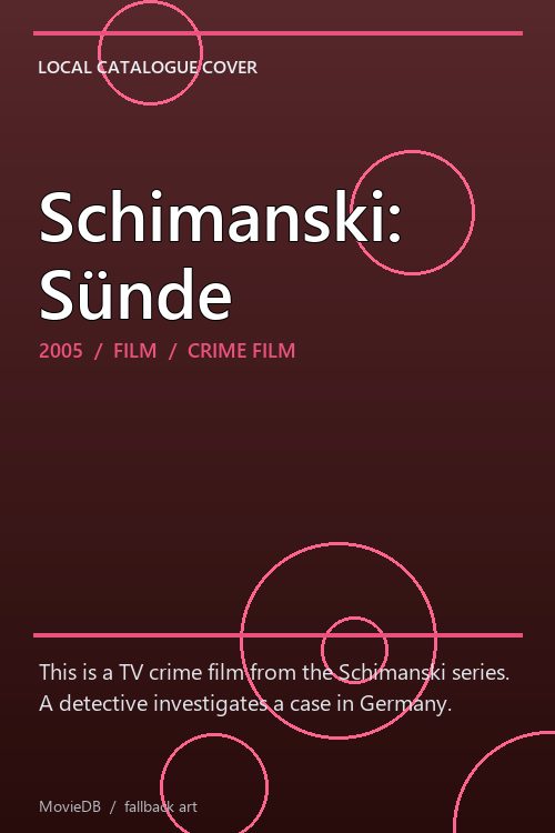 Schimanski: Sünde poster