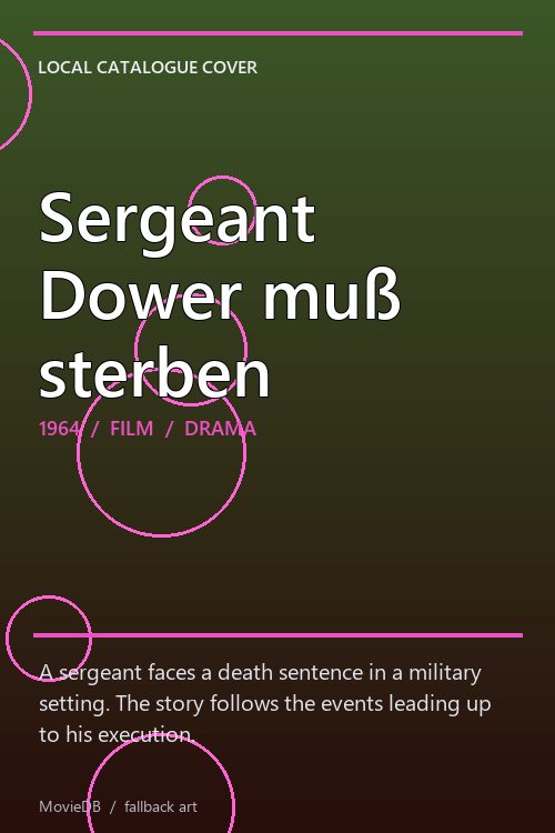 Sergeant Dower muß sterben poster