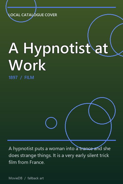 A Hypnotist at Work poster