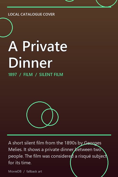 A Private Dinner poster