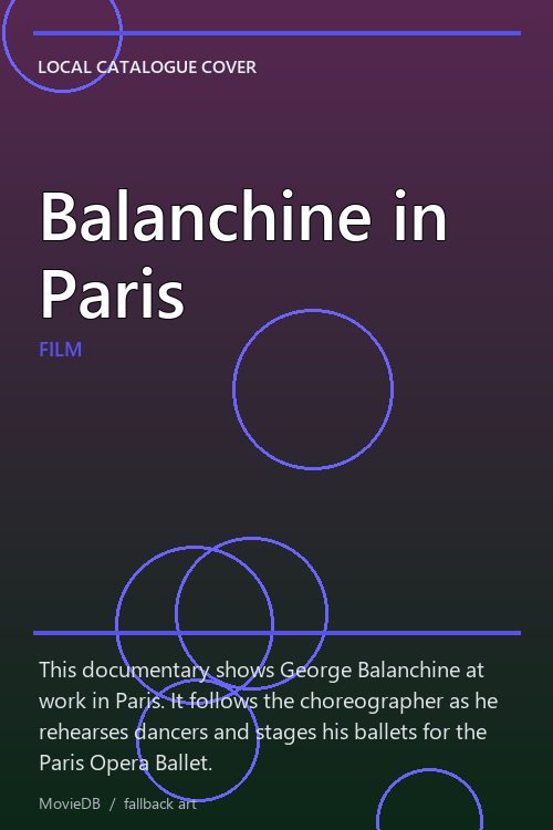Balanchine in Paris poster
