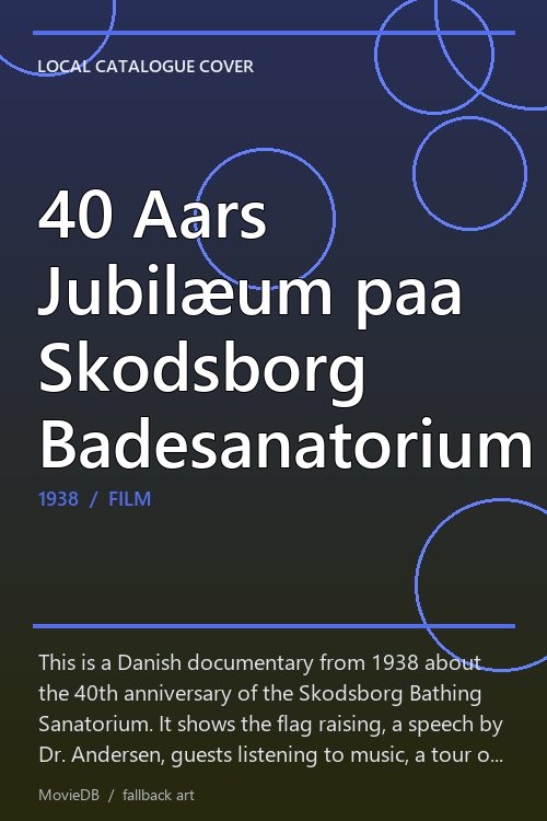40 Aars Jubilæum paa Skodsborg Badesanatorium poster