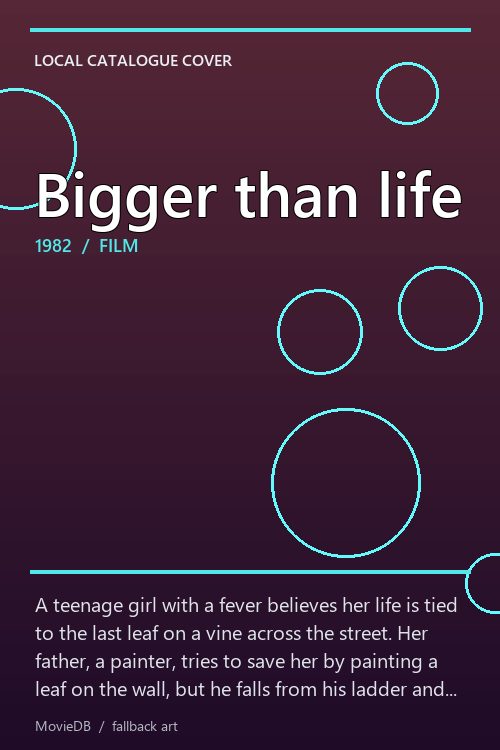 Bigger than life poster