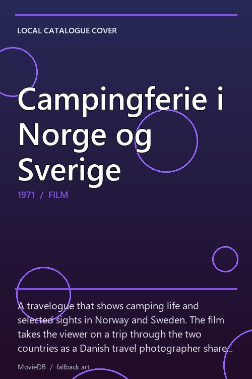 Campingferie i Norge og Sverige poster