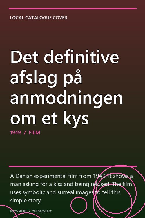 Det definitive afslag på anmodningen om et kys poster