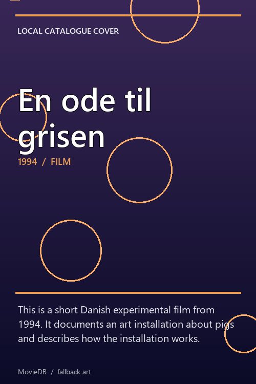 En ode til grisen poster