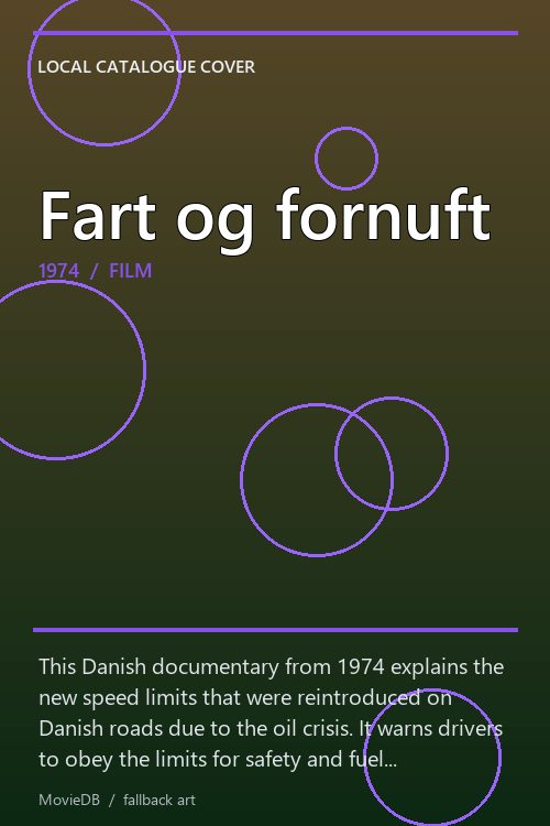 Fart og fornuft poster