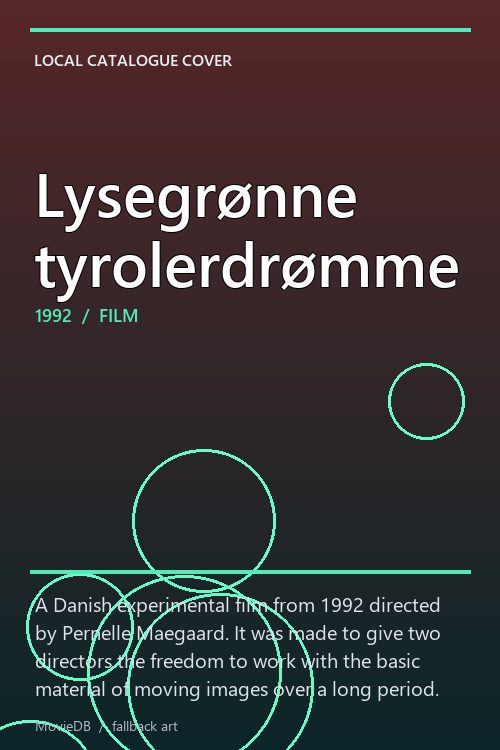Lysegrønne tyrolerdrømme poster