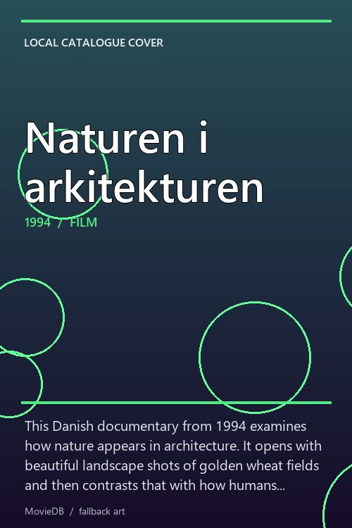 Naturen i arkitekturen poster