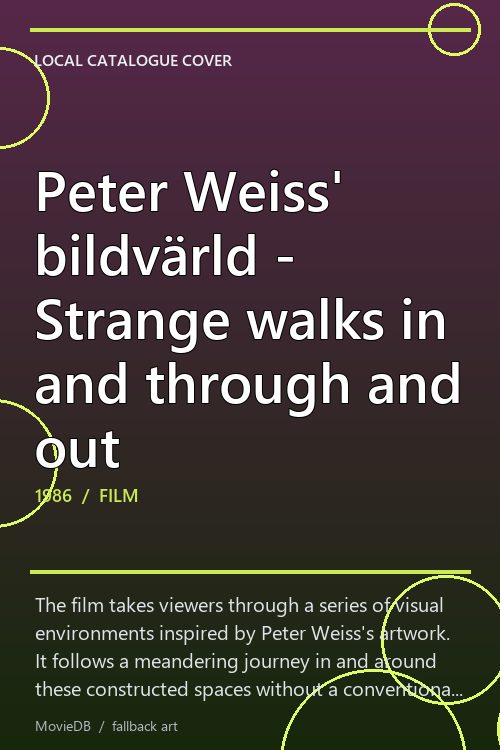 Peter Weiss' bildvärld - Strange walks in and through and out poster
