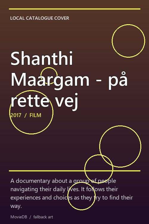Shanthi Maargam - på rette vej poster