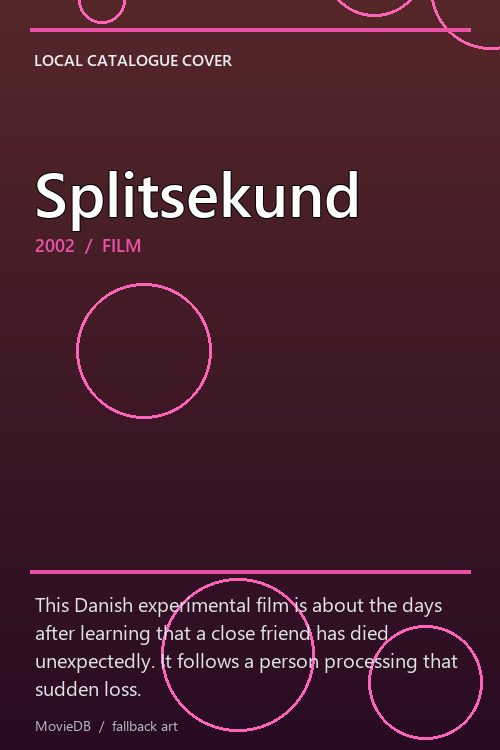 Splitsekund poster