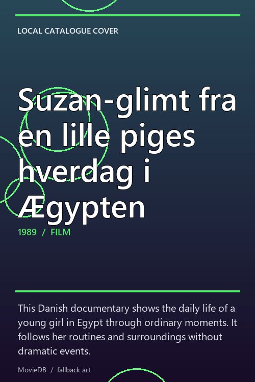Suzan-glimt fra en lille piges hverdag i Ægypten poster