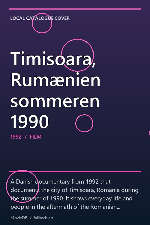Timisoara, Rumænien sommeren 1990 poster