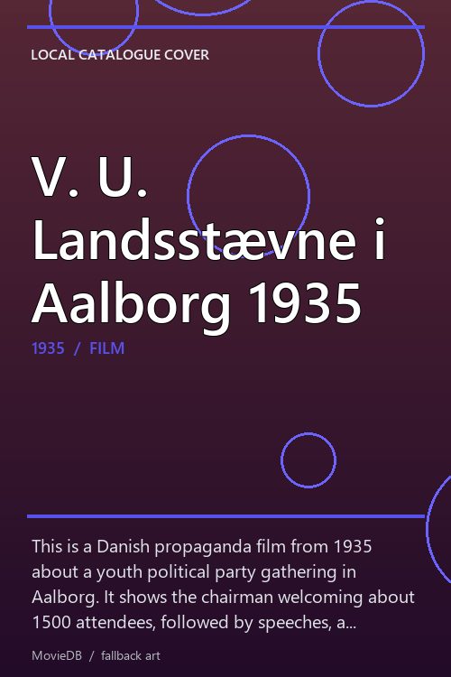 V. U. Landsstævne i Aalborg 1935 poster