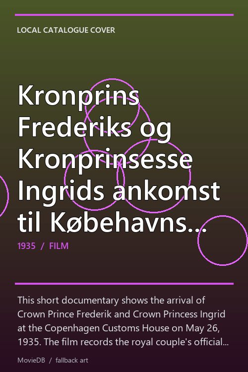 Kronprins Frederiks og Kronprinsesse Ingrids ankomst til Købehavns Toldbod 26 maj 1935 poster