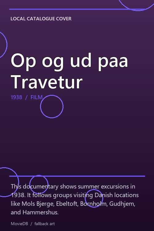 Op og ud paa Travetur poster