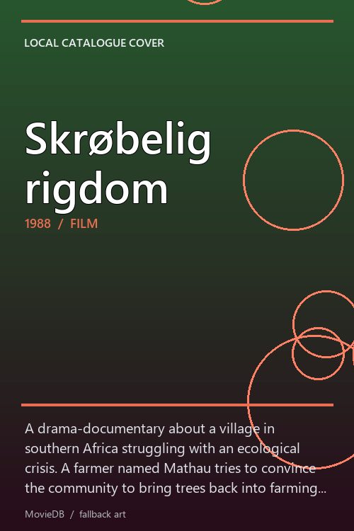Skrøbelig rigdom poster
