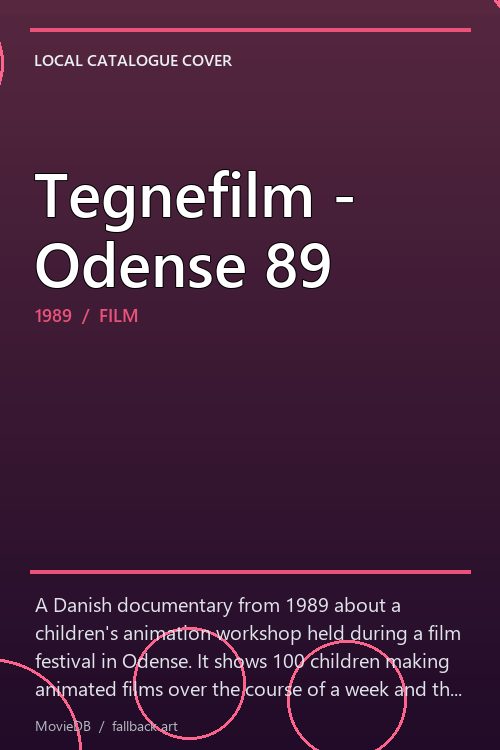 Tegnefilm - Odense 89 poster