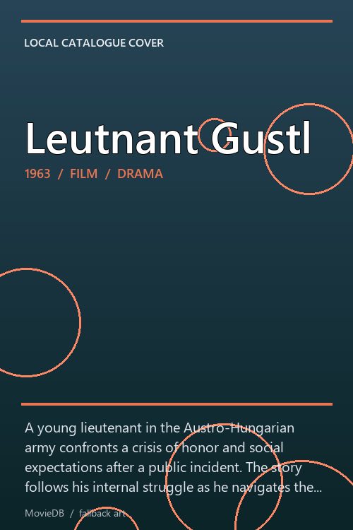 Leutnant Gustl poster