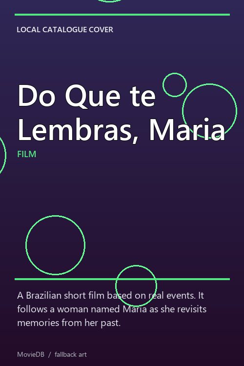 Do Que te Lembras, Maria poster
