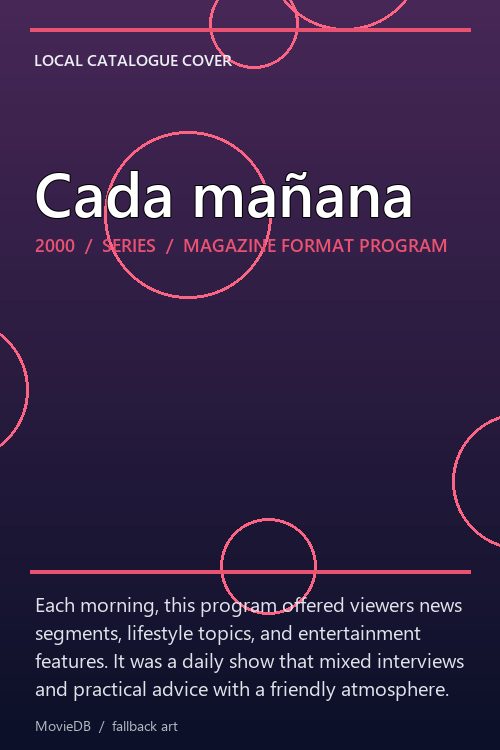 Cada mañana poster