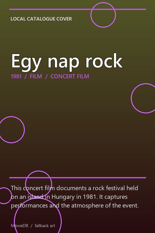 Egy nap rock poster