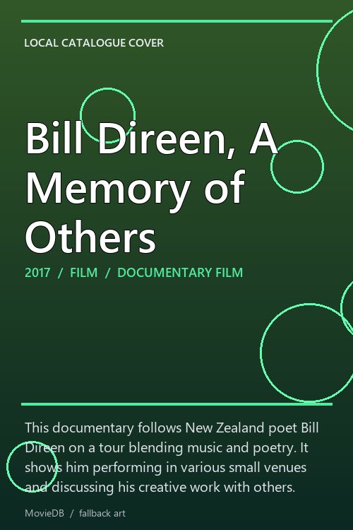 Bill Direen, A Memory of Others poster