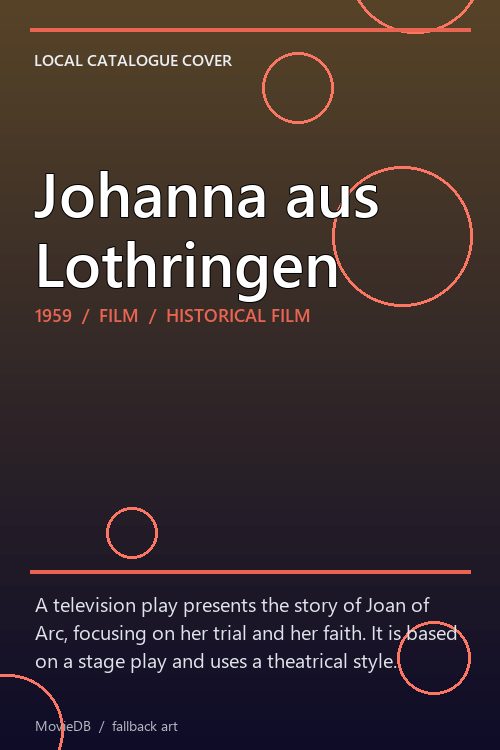 Johanna aus Lothringen poster