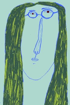 A WOMAN IN A FASHION BUILDING poster