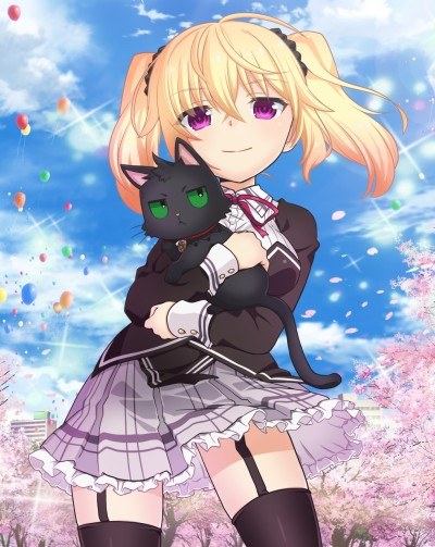Nora, Princess, and Stray cat. poster