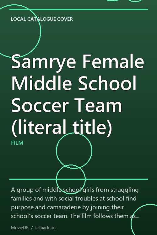 Samrye Female Middle School Soccer Team poster